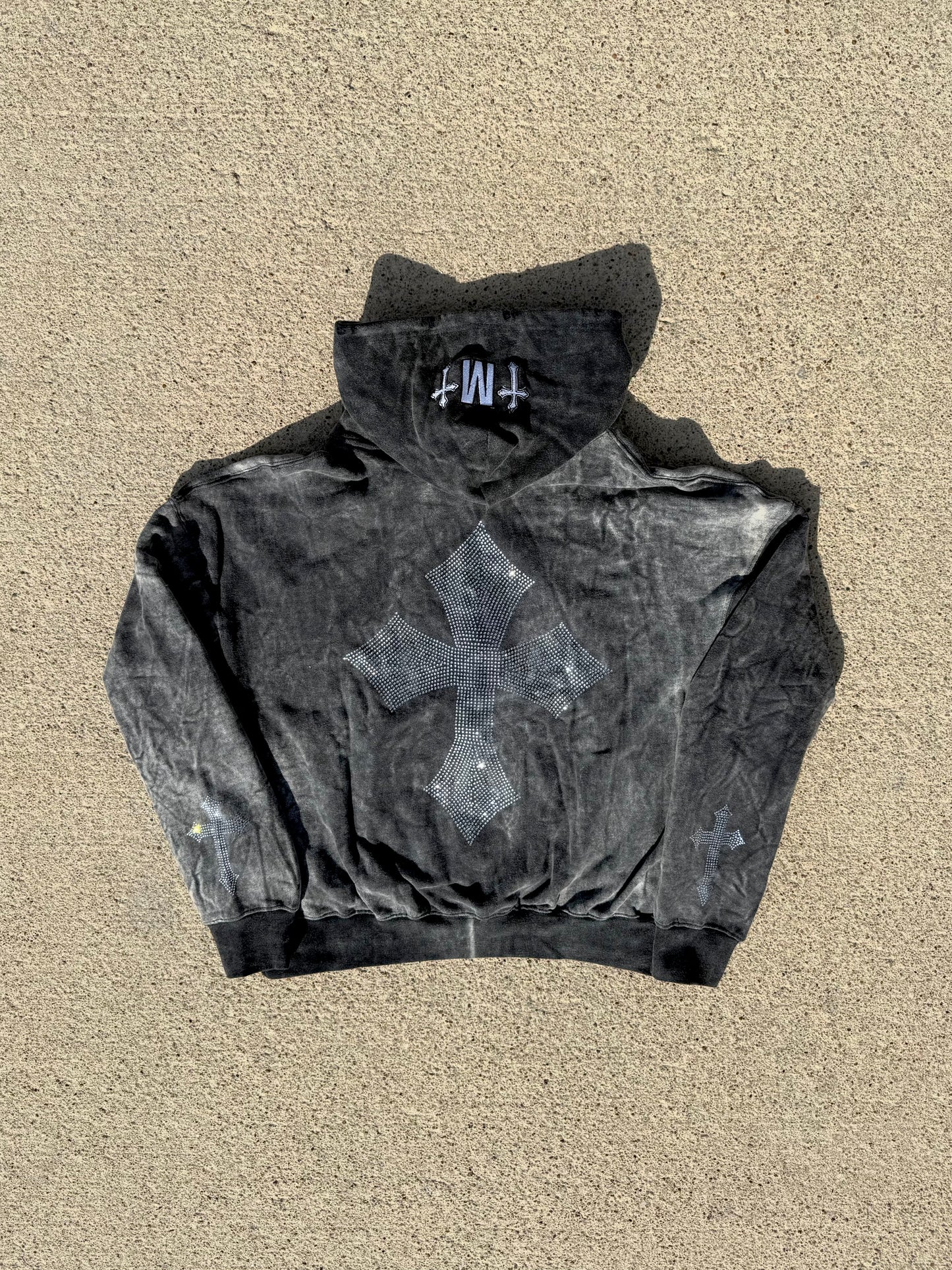 “Stop Wishing Start Praying” Acid Black